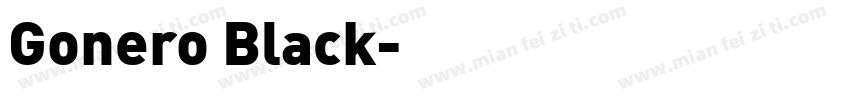 Gonero Black字体转换